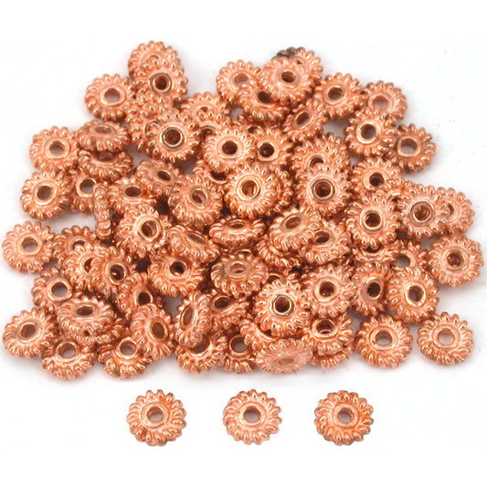 Bali Spacer Rope Copper Plated Beads5.5mm 100Pcs Approx.