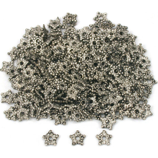 Bali Spacer Star Beads Antique Silver Plated 5mm 290Pcs Approx.