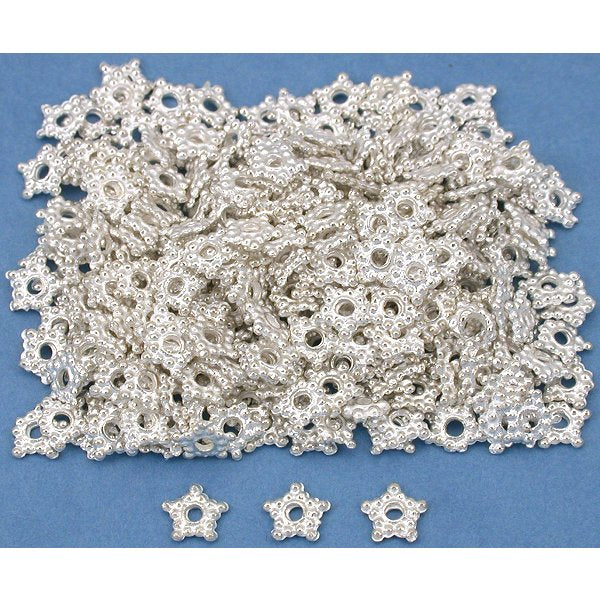 Bali Spacer Star Beads Silver Plated 5mm 290Pcs Approx.