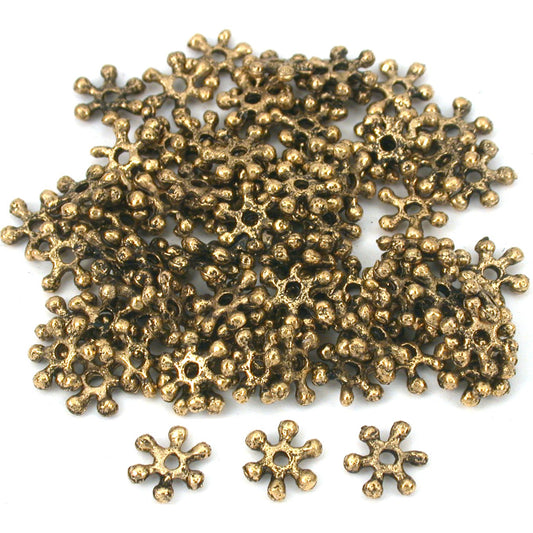 Bali Spacer Flower Antique Gold Plated Beads 7mm 90Pcs Approx.