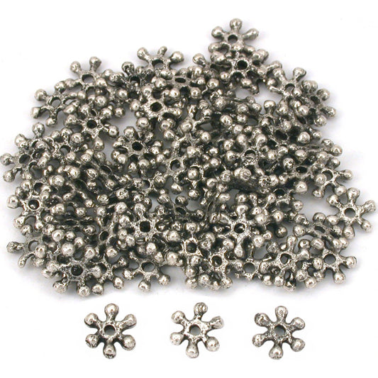 Bali Spacer Flower Beads Antique Silver Plated 7mm 90Pcs Approx.