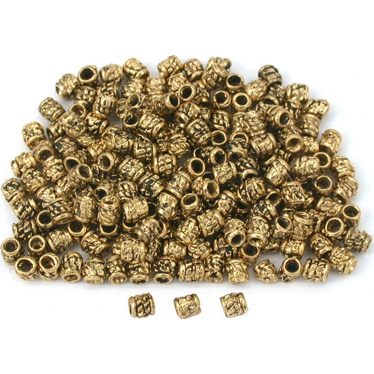 Bali Tube Antique Gold Plated Beads 3mm 185Pcs Approx.