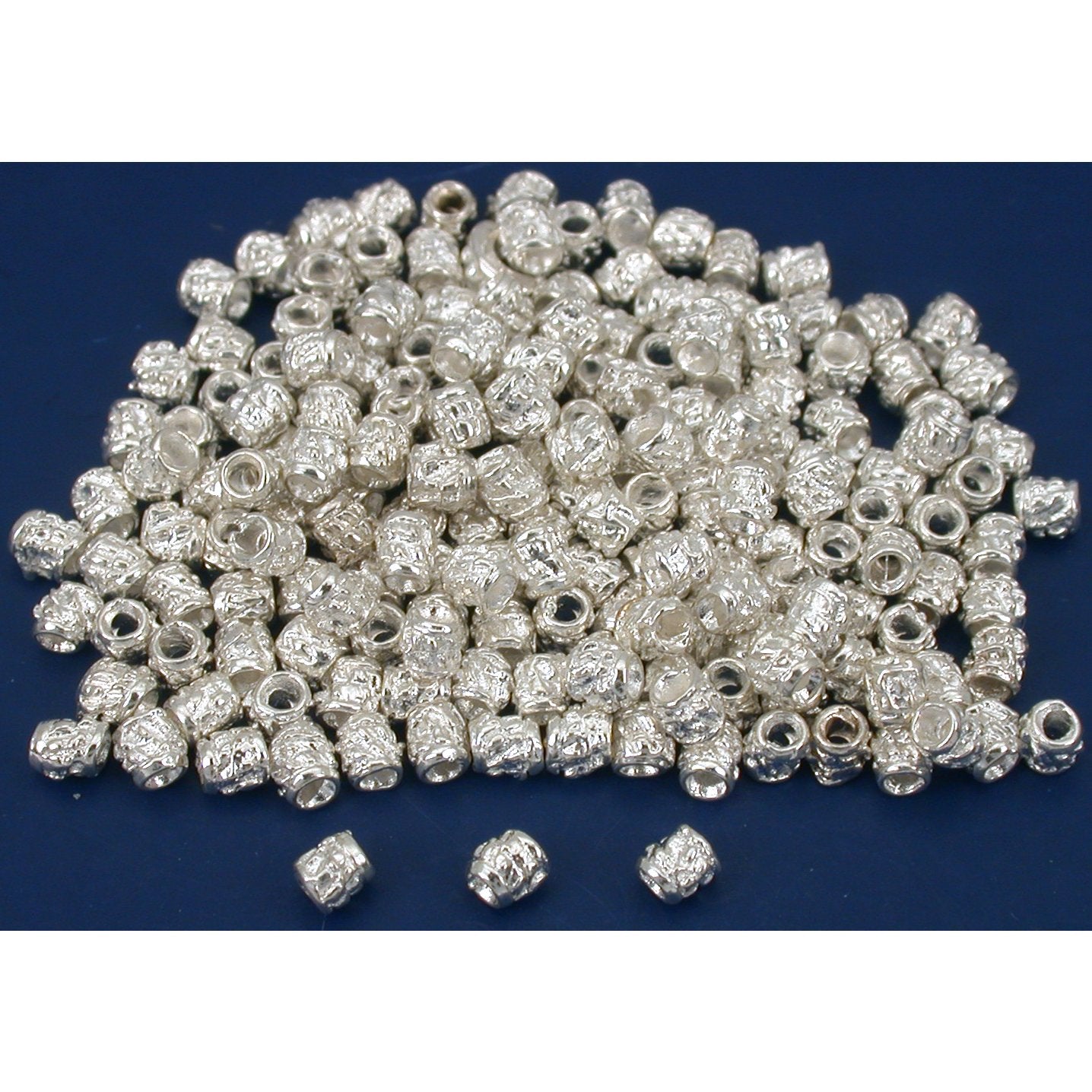 Bali Tube Beads Silver Plated 3mm 185Pcs Approx.