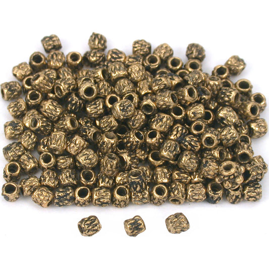Bali Tube Antique Gold Plated Beads 3mm 175Pcs Approx.