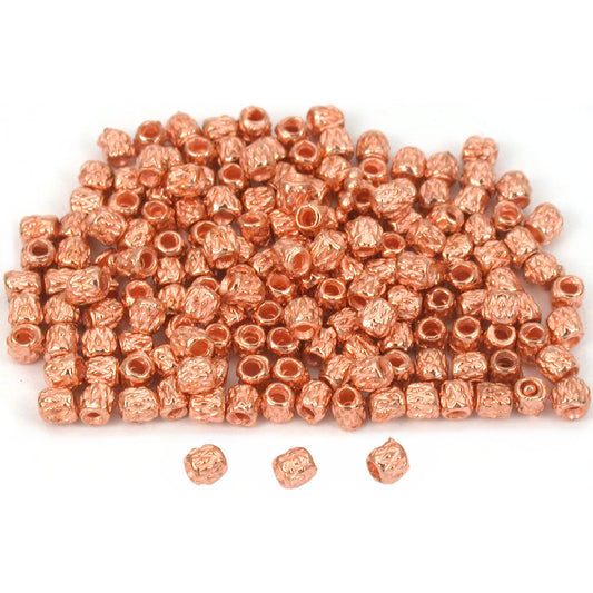 Bali Tube Copper Plated Beads 3mm 175Pcs Approx.