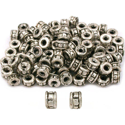 Spacer Bali Beads Antique Silver Plated Approx 100