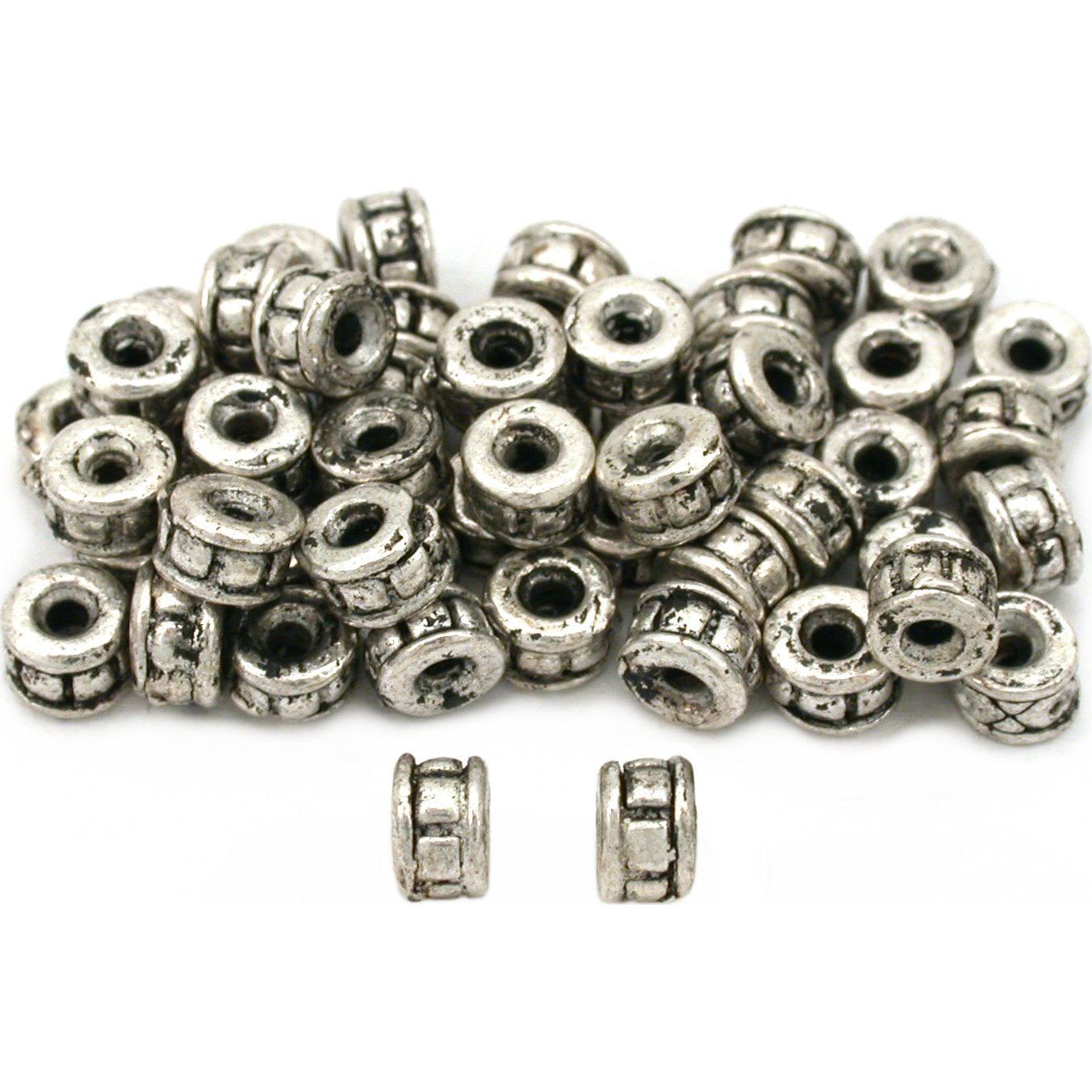 Bali Spacer Beads Antique Silver Plated 5mm 50Pcs Approx.
