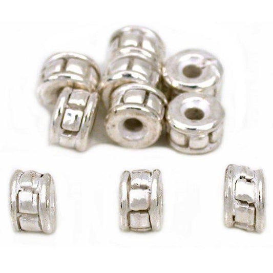 Bali Spacer Beads Silver Plated 5mm 10Pcs Approx.