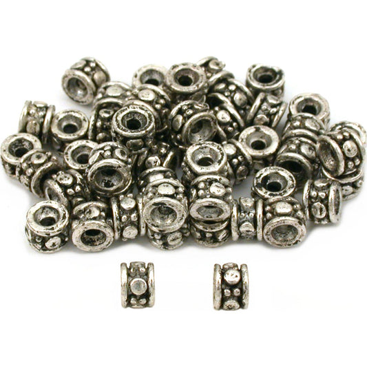 Bali Spacer Beads Antique Silver Plated 5.5mm 50Pcs Approx.