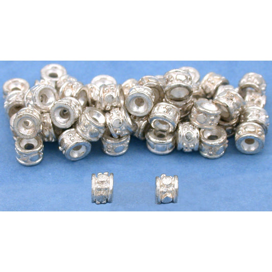 Bali Spacer Beads Silver Plated 5.5mm 50Pcs Approx.