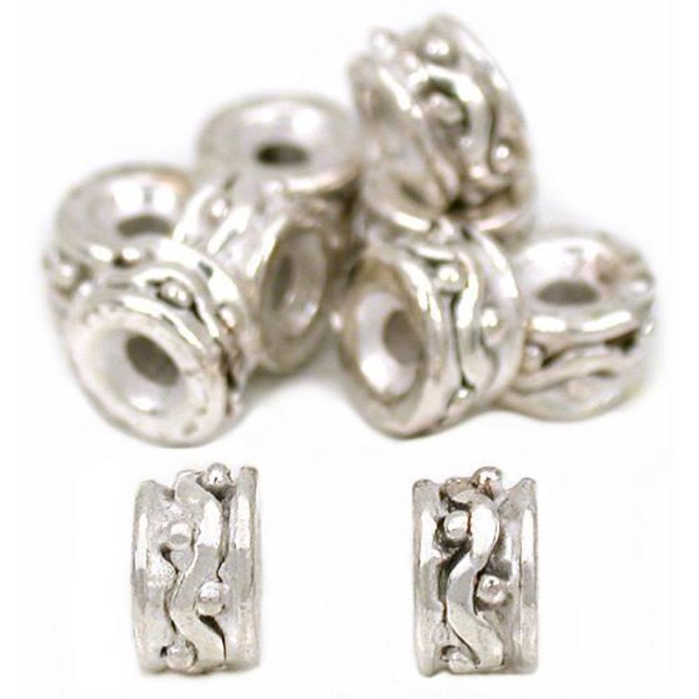 Bali Spacer Beads Silver Plated 5.5mm 10Pcs Approx.