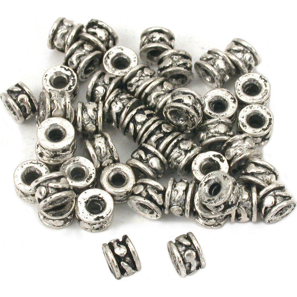 Bali Spacer Beads Antique Silver Plated 5mm 40Pcs Approx.