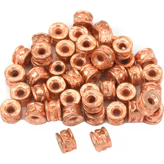 Bali Spacer Copper Plated Beads 5mm 40Pcs Approx.