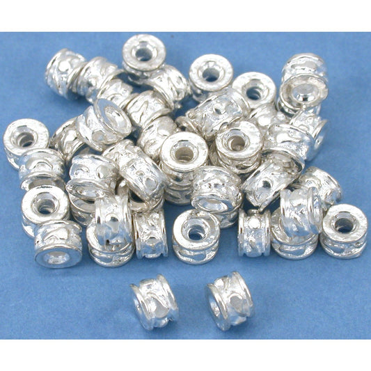 Bali Spacer Beads Silver Plated 5mm 40Pcs Approx.