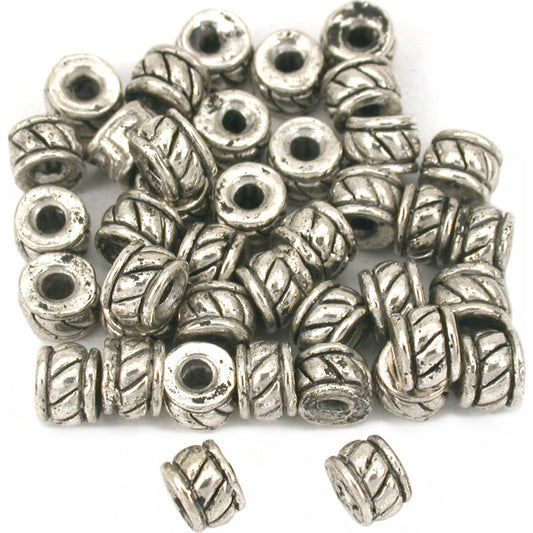 Bali Spacer Beads Antique Silver Plated 5mm 40Pcs Approx.
