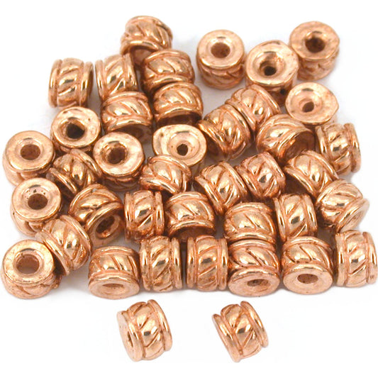 Bali Spacer Copper Plated Beads 5mm 40Pcs Approx.
