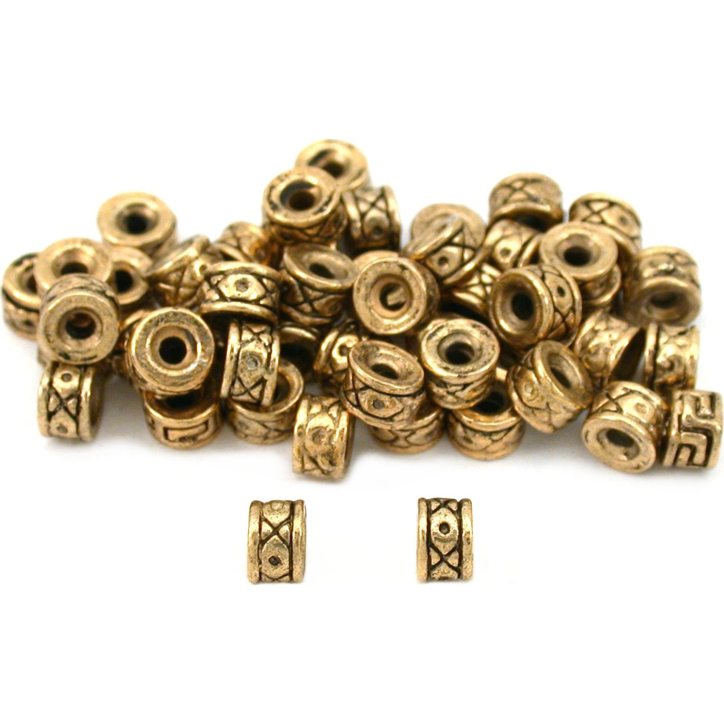 Bali Spacer Antique Gold Plated Beads 5mm 50Pcs Approx.