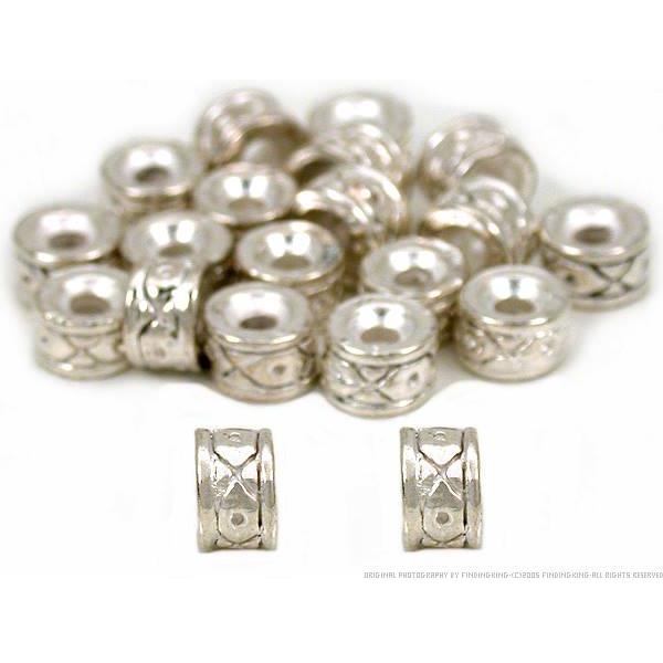 Rondelle Bali Beads Silver Plated Spacer 5mm Approx 20