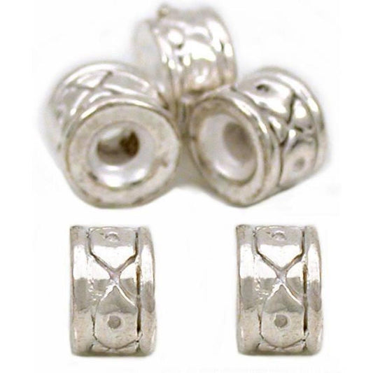 Bali Spacer Beads Silver Plated 5mm 5Pcs Approx.