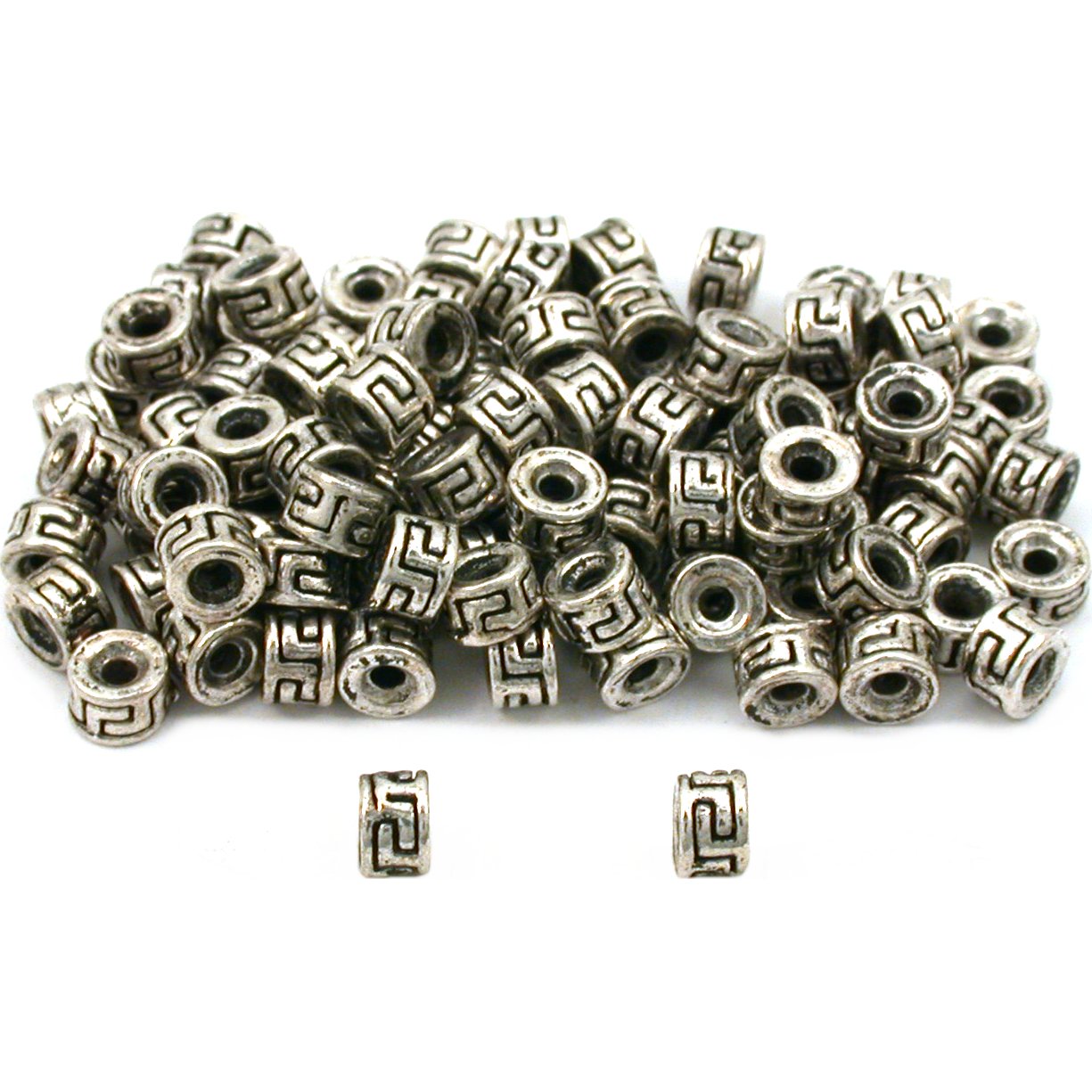Bali Spacer Beads Antique Silver Plated 5mm Approx 100