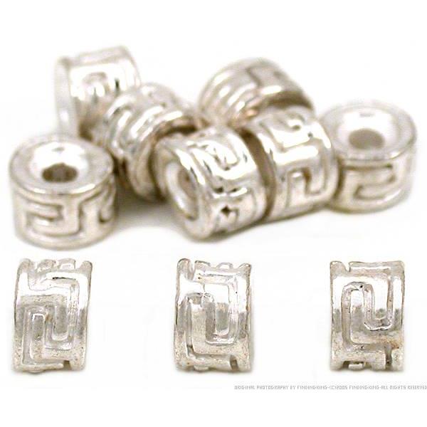 Rondelle Bali Beads Silver Plated Spacer 5mm Approx 10
