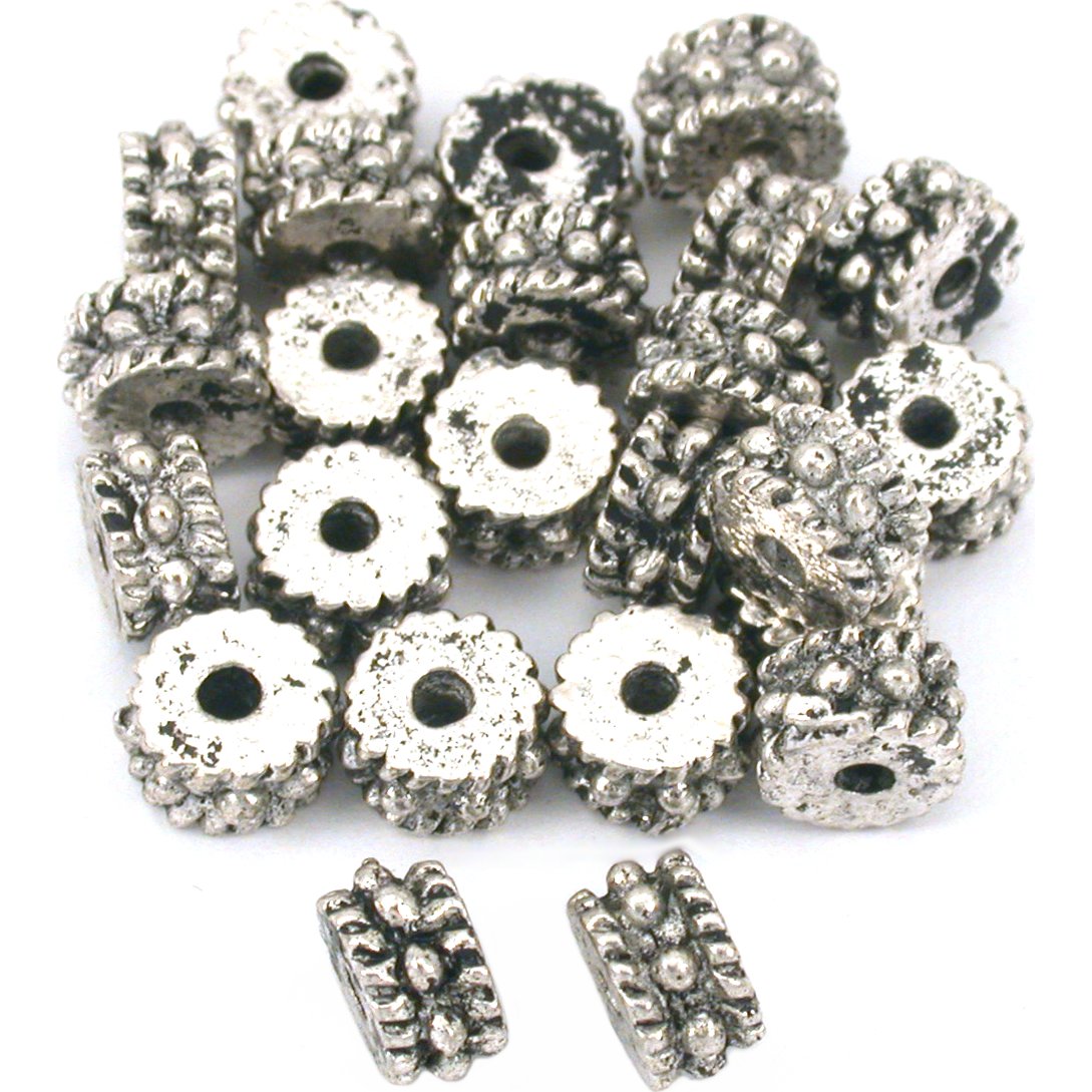 Bali Spacer Beads Antique Silver Plated 4mm 25Pcs Approx.