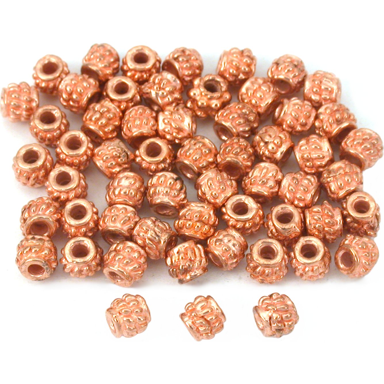Bali Spacer Rope Copper Plated Beads 4mm 55Pcs Approx.
