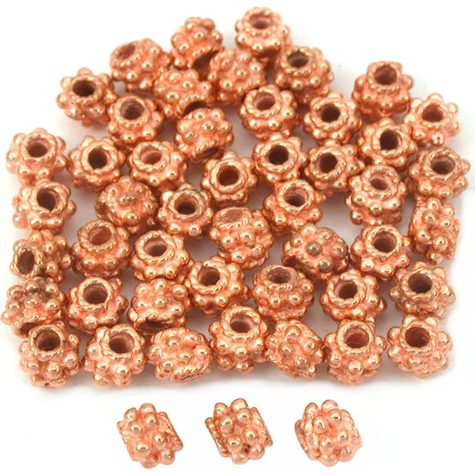 Bali Spacer Rope Copper Plated Beads 5mm 50Pcs Approx.