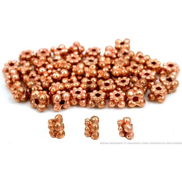 Bali Spacer Beads Copper Plated Jewelry 5mm Approx 50