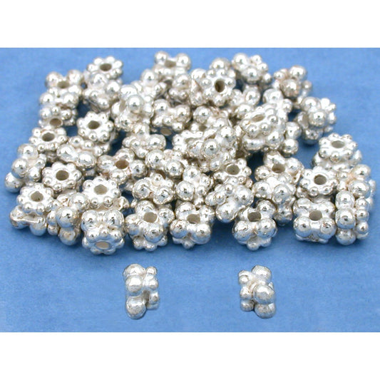 Bali Spacer Beads Silver Plated 5mm 50Pcs Approx.