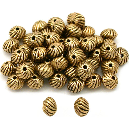 Bali Saucer Antique Gold Plated Beads 6.5mm 50Pcs Approx.