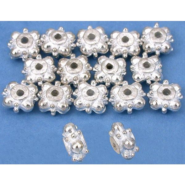 Bali Spacer Beads Silver Plated 9mm 15Pcs Approx.