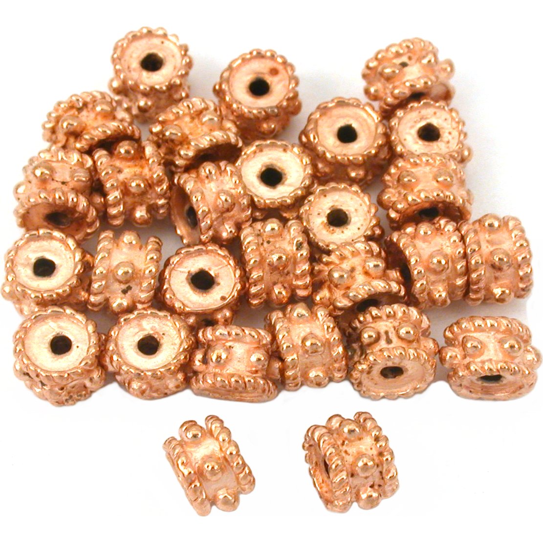 Bali Spacer Rope Copper Plated Beads 6mm 25Pcs Approx.