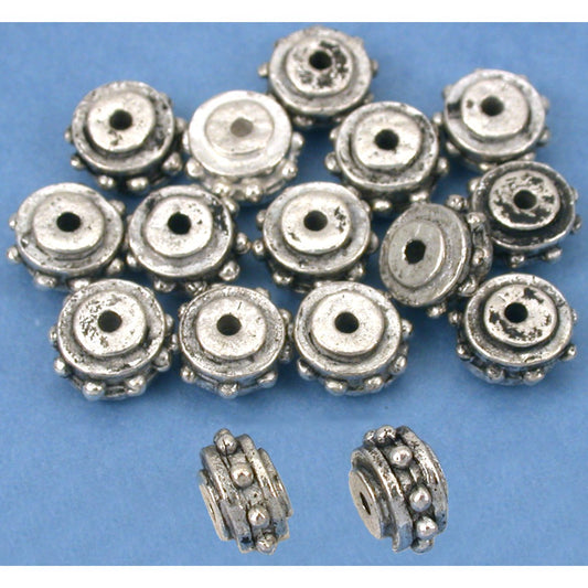 Bali Spacer Beads Antique Silver Plated 8mm 15Pcs Approx.
