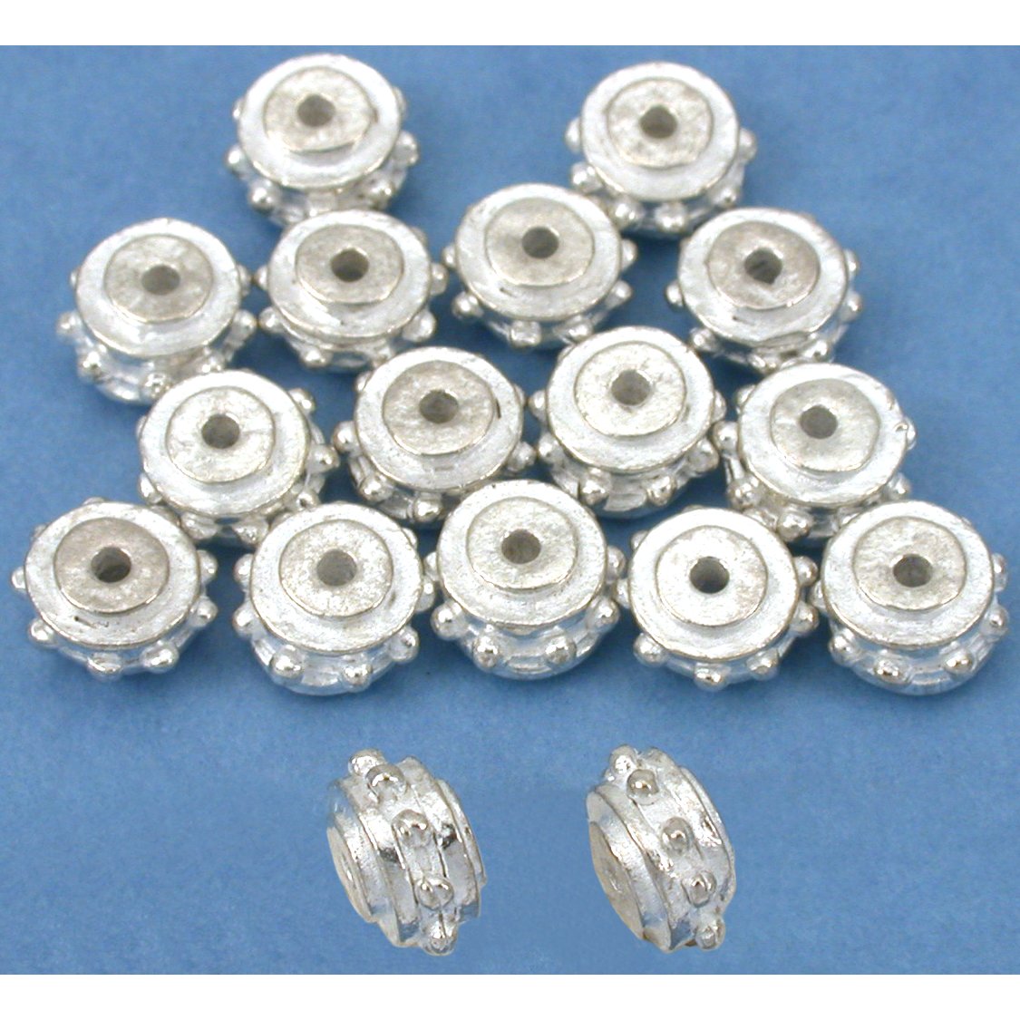 Bali Spacer Beads Silver Plated 8mm 15Pcs Approx.