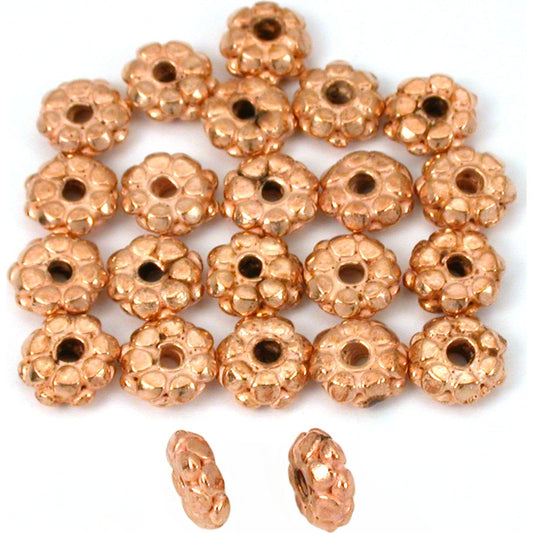 Bali Spacer Flower Copper Plated Beads 7.5mm 15 Grams 20Pcs Approx.