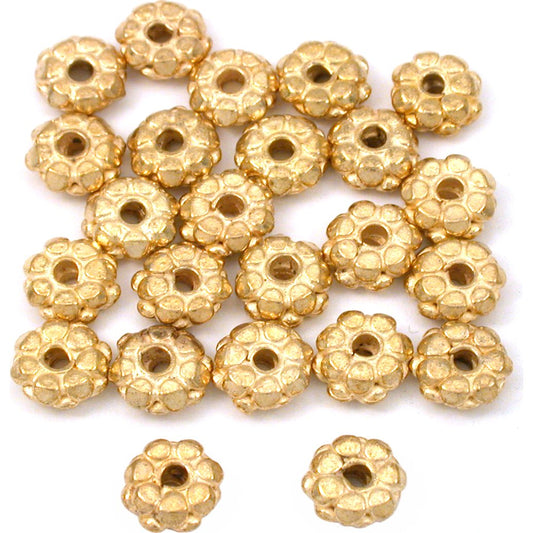 Bali Spacer Flower Gold Plated Beads 7.5mm 15 Grams 20Pcs Approx.