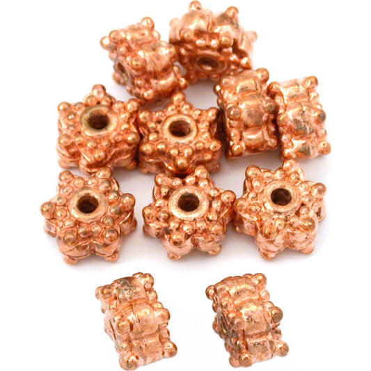 Bali Star Copper Plated Beads 8mm 16 Grams 12Pcs Approx.