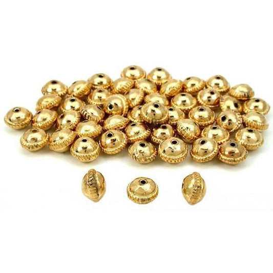 Saucer Gold Plated Beads 8.5mm 50Pcs Approx.
