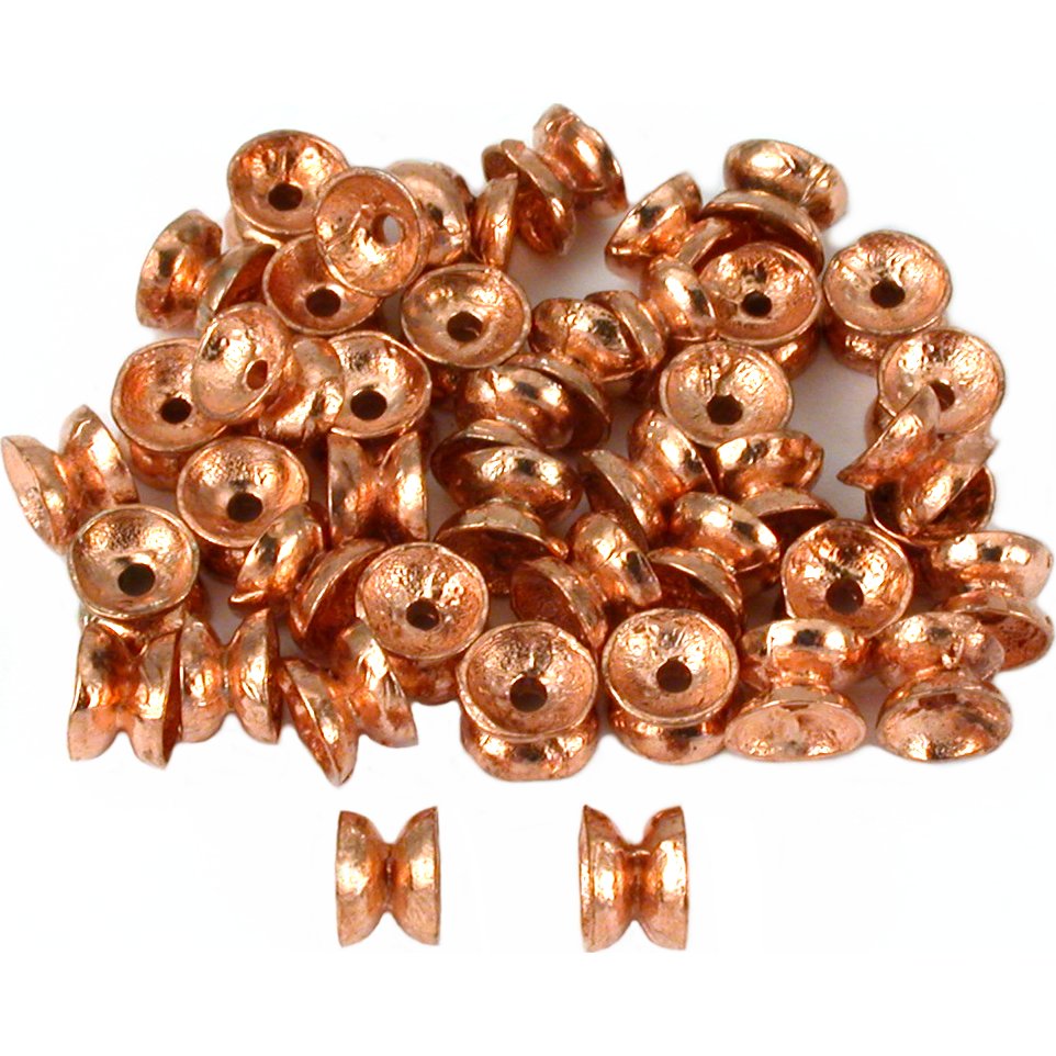 Hourglass Copper Plated Beads 4.5mm 15 Grams 45Pcs Approx.
