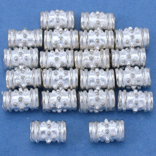Bali Tube Silver Plated Beads 8mm 15 Grams 15Pcs Approx.