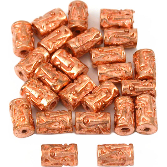 Bali Tube Copper Plated Beads 7mm 15 Grams 20Pcs Approx.