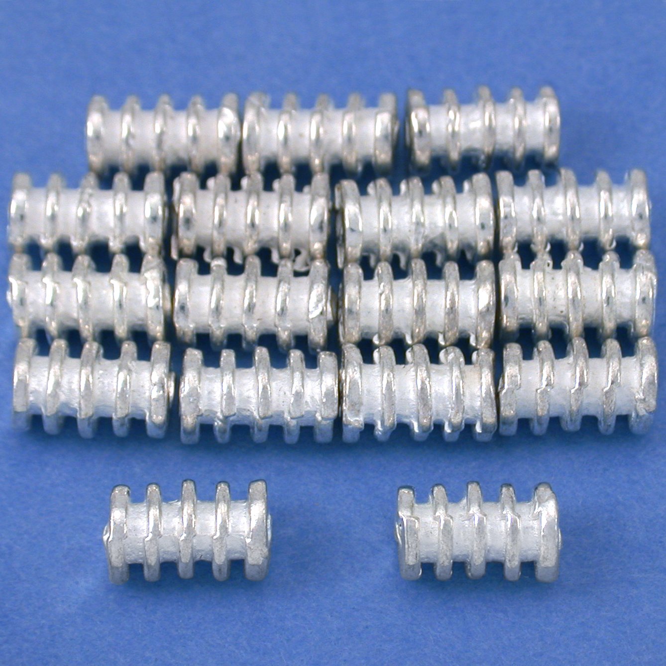 Bali Coil Tube Silver Plated Beads 9mm 15 Grams 16Pcs Approx.
