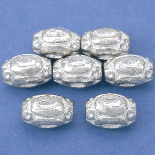 Bali Barrel Silver Plated Beads 11mm 15 Grams 7Pcs Approx.