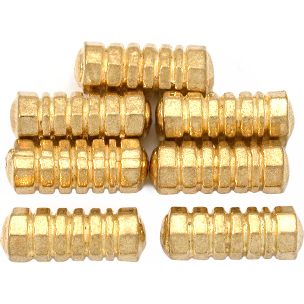 Bali Tube Gold Plated Beads 16mm 17 Grams 6Pcs Approx.