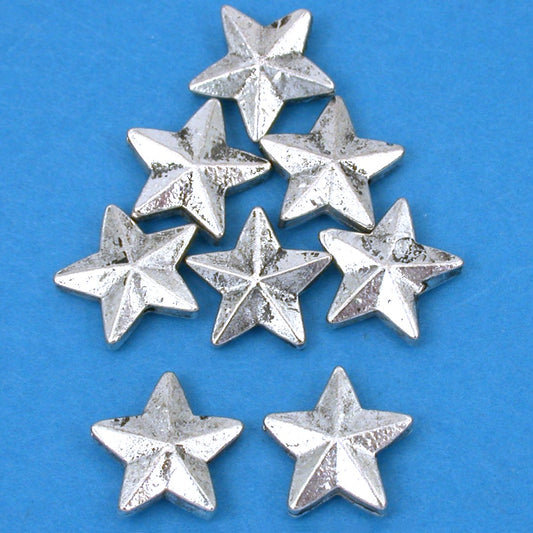 Star Antique Silver Plated Beads 13mm 15 Grams 8Pcs Approx.