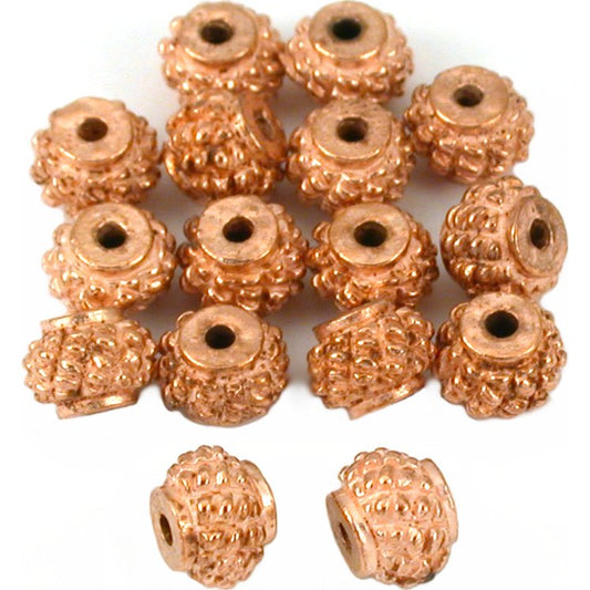 Bali Round Copper Plated Beads 5.5mm 15 Grams 16Pcs Approx.