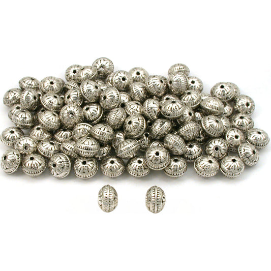 Antique Silver Plated Saucer Bali Beads Part Approx 100