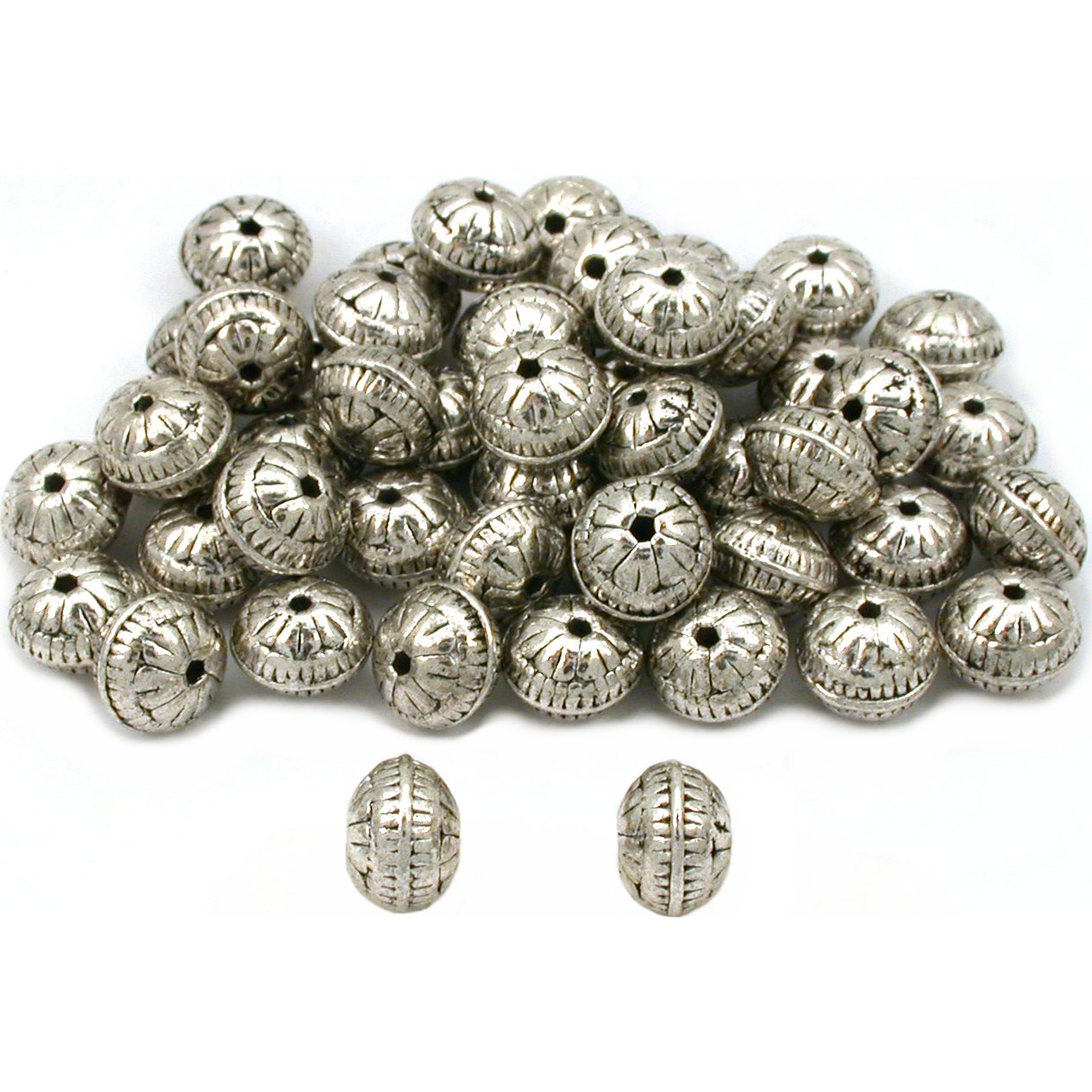 Bali Saucer Beads Antique Silver Plated 8.5mm 50Pcs Approx.