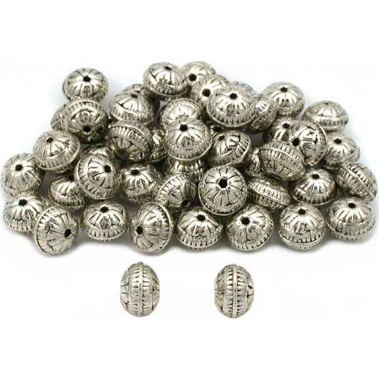 Bali Saucer Beads Antique Silver Plated 8.5mm 50Pcs Approx.